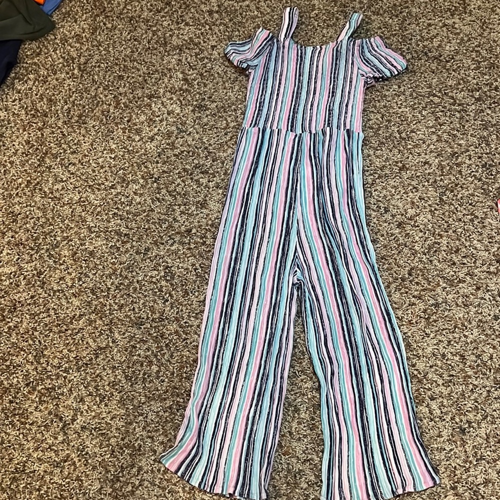 Over the shoulder girls romper
